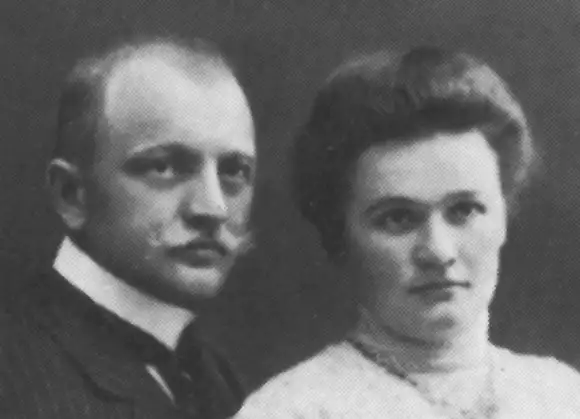 Leonhard Mayer Junior und Frau, 1909